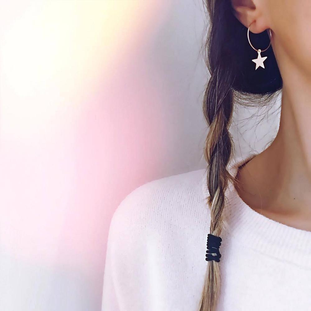 Victoria London Earrings Star Charm Hoop Earrings